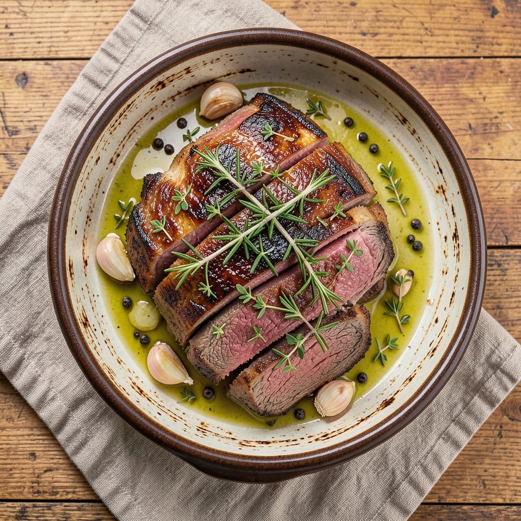 Baked Beef Oven Recipe: Herb-Infused Crust With Fork-Tender Centers