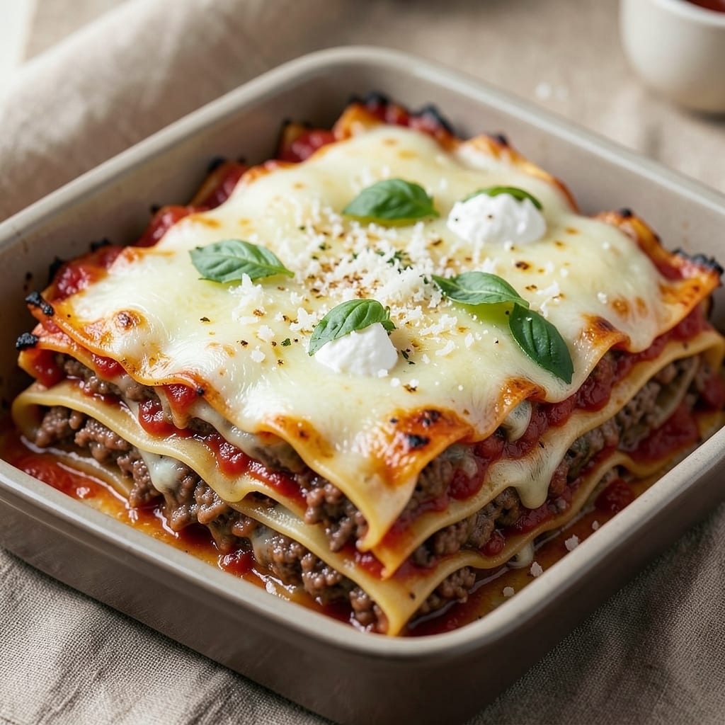 All-Beef Lasagna Recipe: Meat-Layered Masterpiece With Cheesy Crust