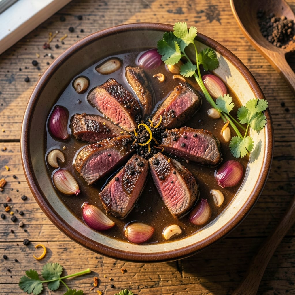 BBQ Beef Soup Recipe: Deep-Smoked Beef and Caramelized Onion Richness