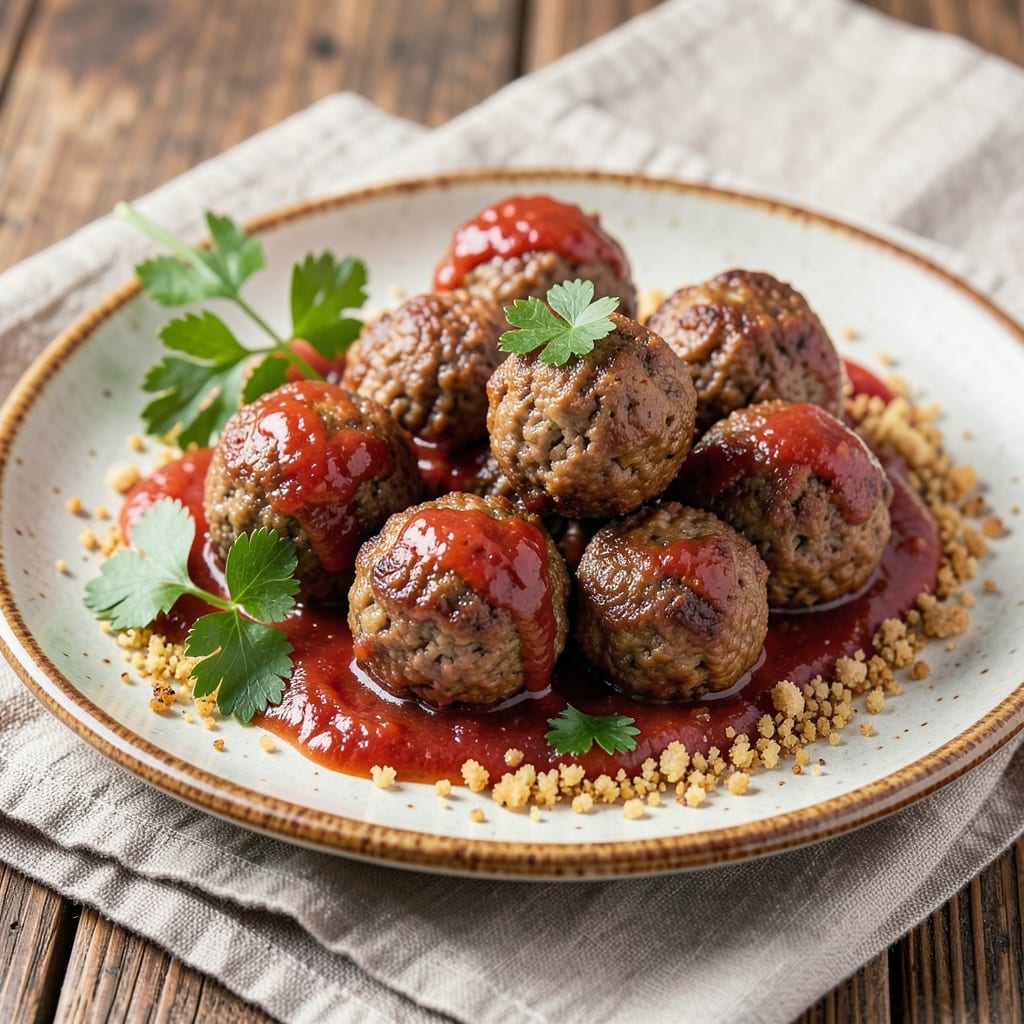 All-Ground Beef Meatballs Recipe: Pan-Seared Crispiness with Juicy Centers