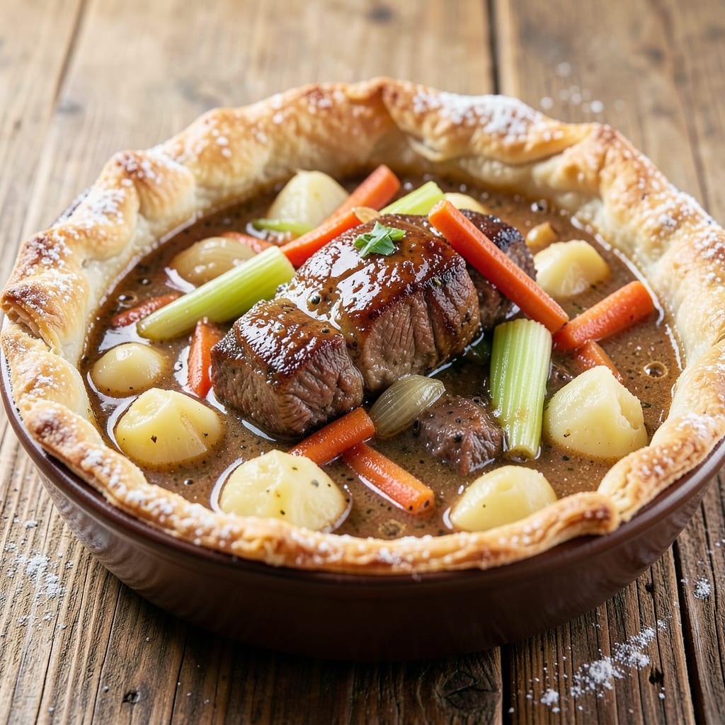 Banquet Beef Pot Pie Recipe: Flaky Pastry Hugs Savory Meat Every Bite