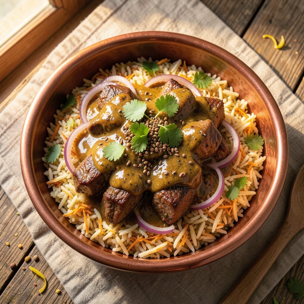 Authentic Beef Korma Recipe: Yogurt-Marinated Tender Meat in Creamy Cardamom Sauce