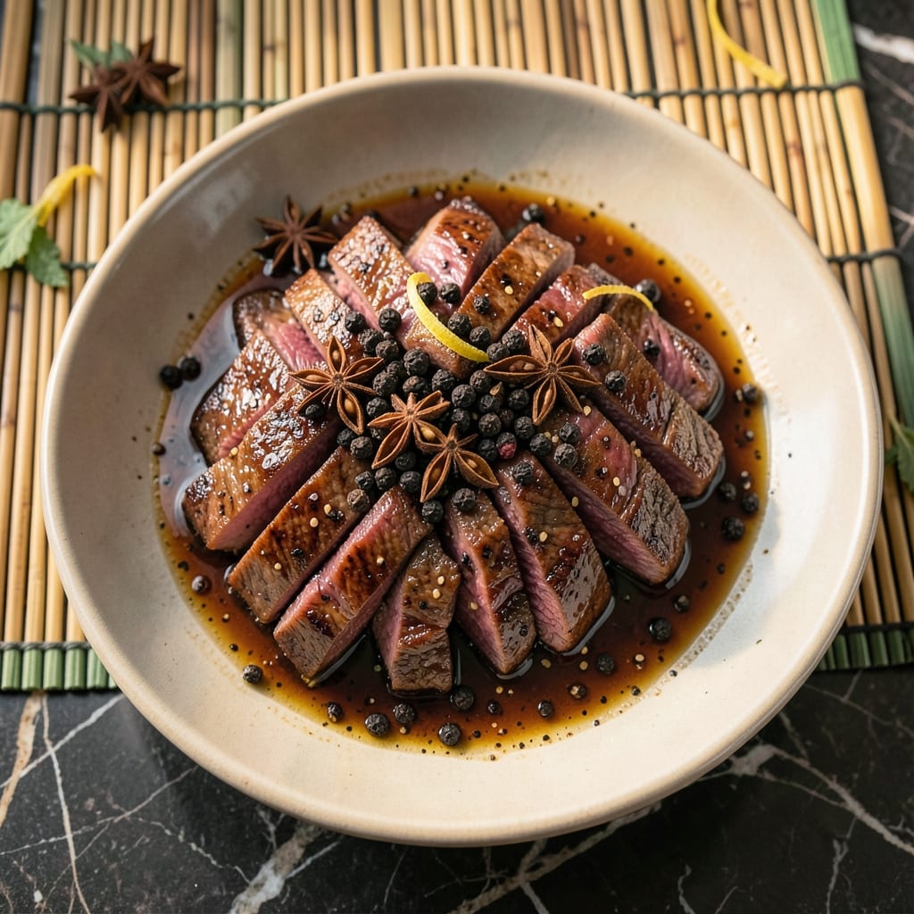 Asian Black Pepper Beef Recipe: Wok-Seared Umami Crunch With Star Anise Heat