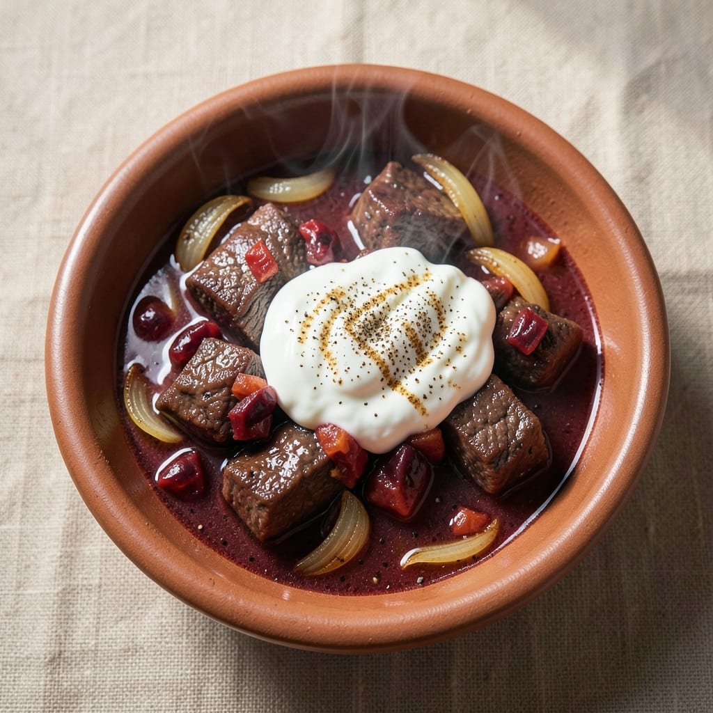 Anglo-Indian Beef Stew Recipe: Spiced Yogurt and Tamarind Braise with Crispy Potato Topping
