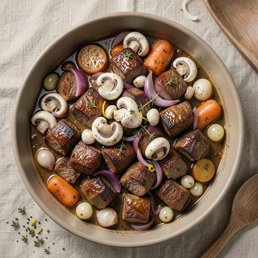 Anne Burrell's Beef Bourguignon Recipe: Deep Umami Braise with Wine-Reduced Sauce