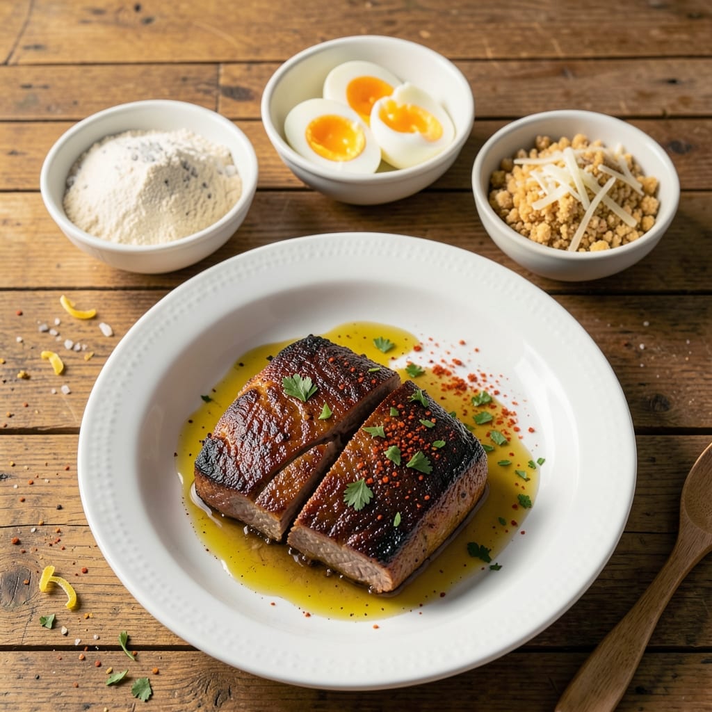 Baked Beef Cutlet Recipe: Crispy Crust with Juicy Pink Centers
