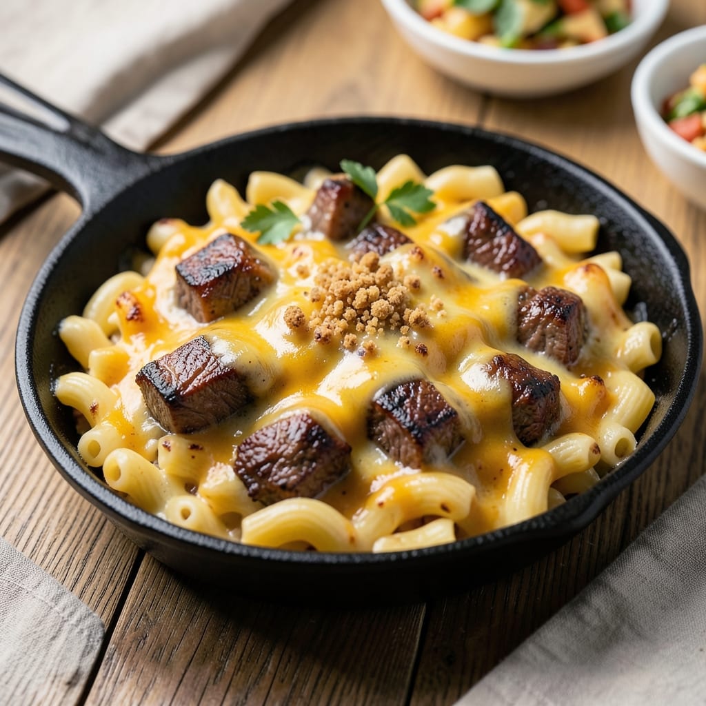 Baked Mac and Cheese With Beef Recipe: One-Pan Umami Bomb With Crispy Top