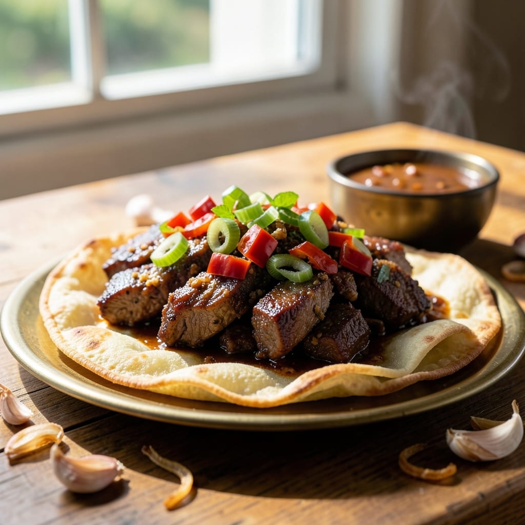 Bajan Beef Roti Recipe: Flaky Paratha Wrapped Around Spiced Beef Filling