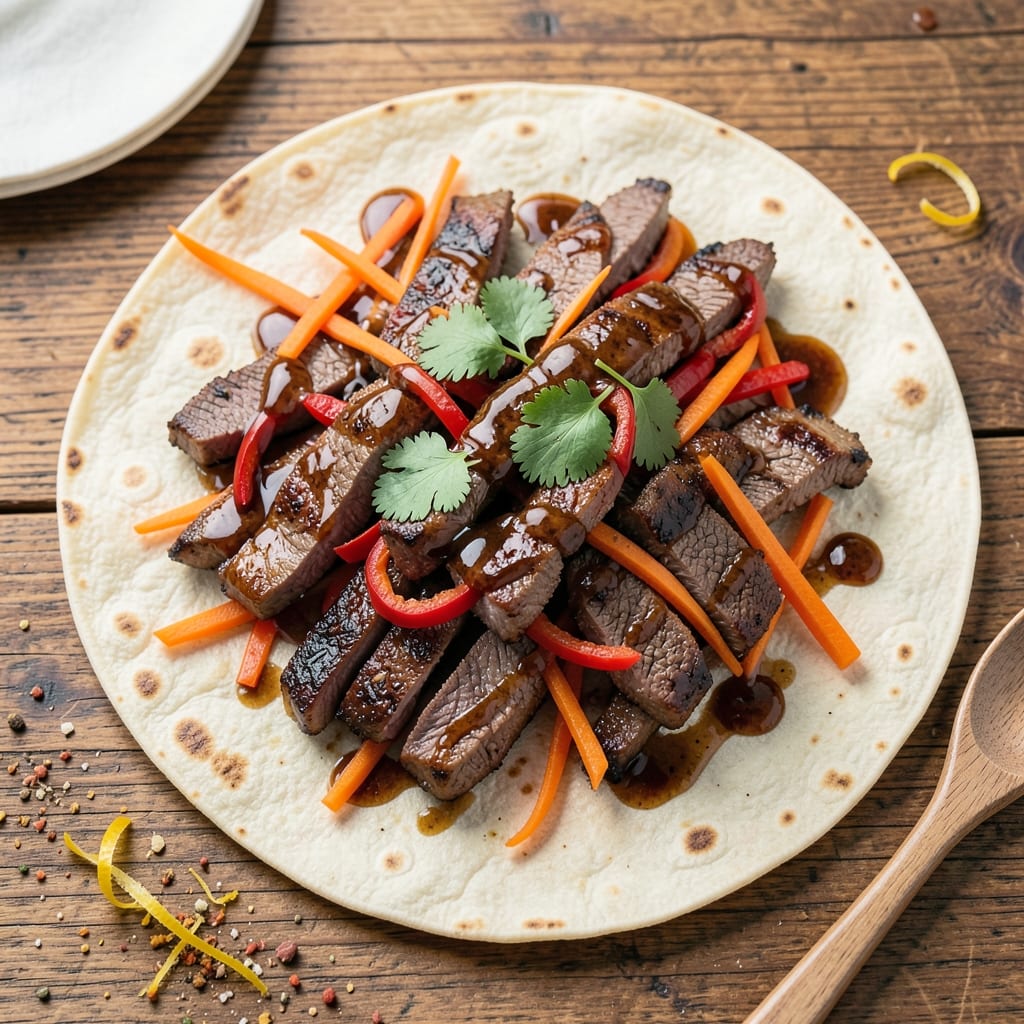 Asian Beef Wraps Recipe: Wok-Seared Crispy Edges and Tangy Hoisin Gloss