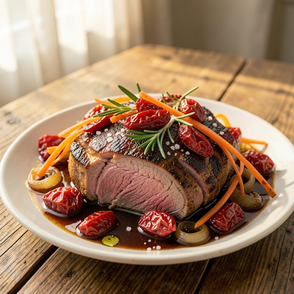Beef And Tomatoes Recipe: Sun-Dried Tomato Braise With Paper-Thin Beef