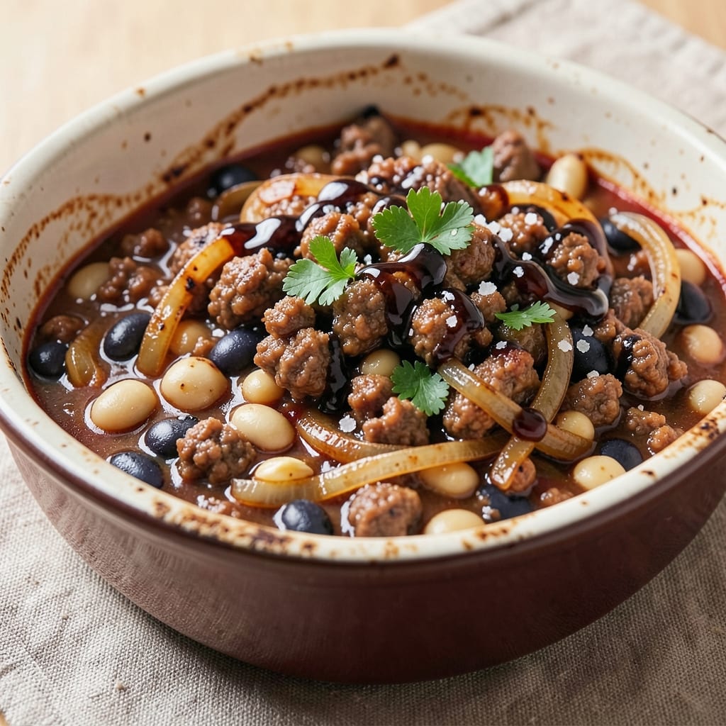 Baked Beans with Minced Beef Recipe: Slow-Simmered Pub-Style Heartiness