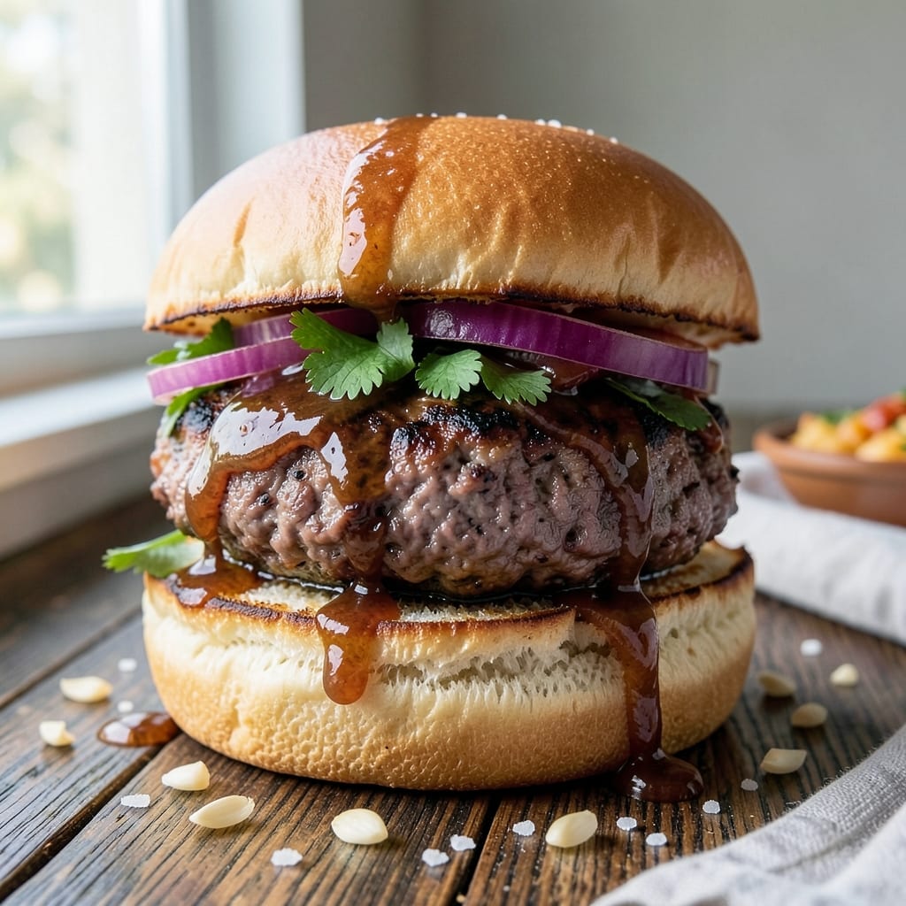 Barbeque Beef Burger Recipe: Smoky-Grilled Crust With Juicy Pink Centers
