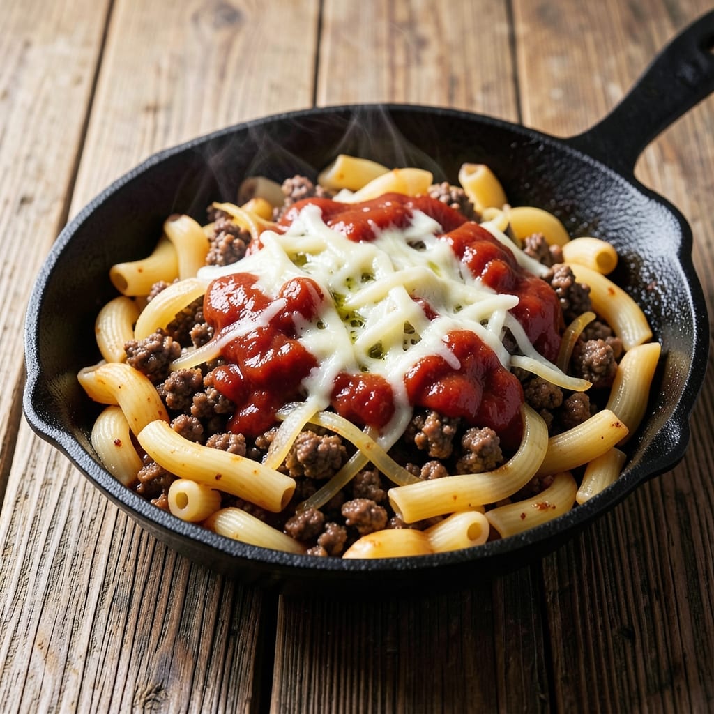 Baked Macaroni with Ground Beef Recipe: One-Pan Italian Comfort