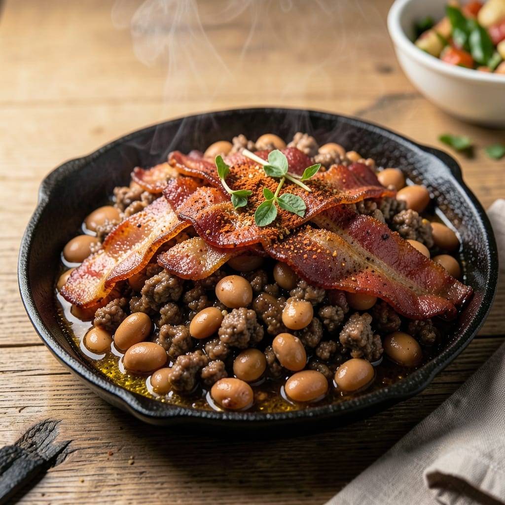 Beans, Bacon, and Ground Beef Recipe: Smoky-Spiced One-Pan Heartiness