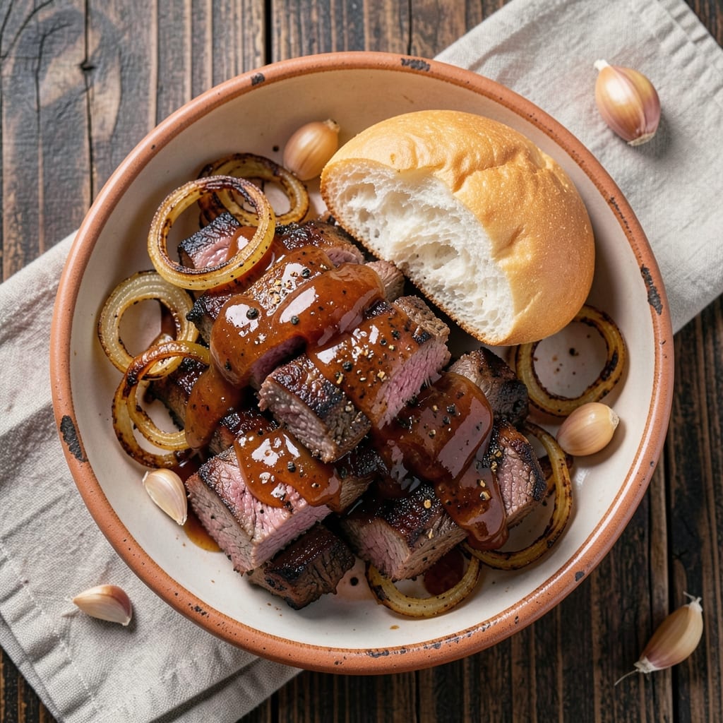 Barbecue Beef on a Bun Recipe: Smoky-Sweet Crust Meets Juicy Beef Bites