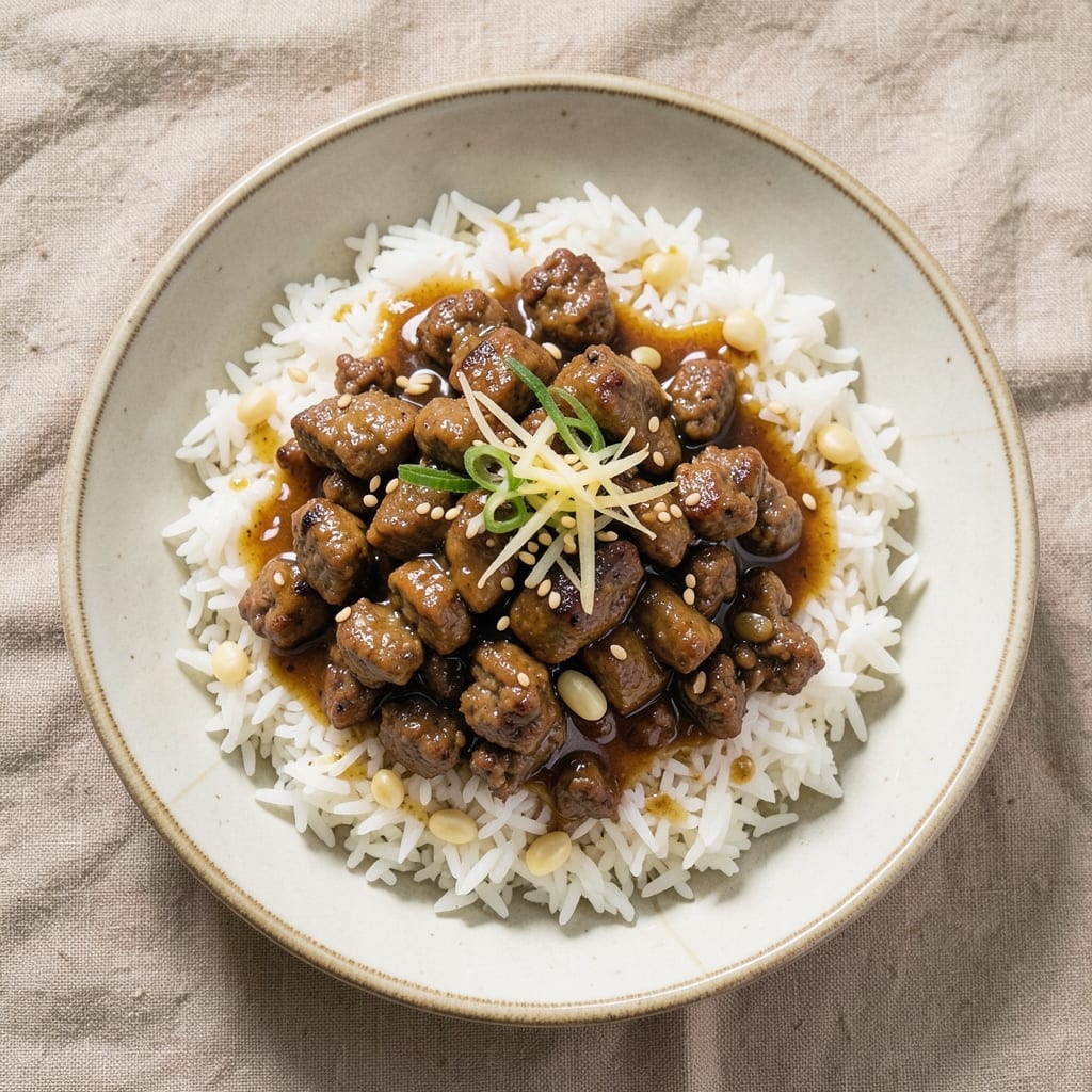 Asian Ground Beef and Rice Recipe: Wok-Fried Fragrance with Chewy Rice Bites