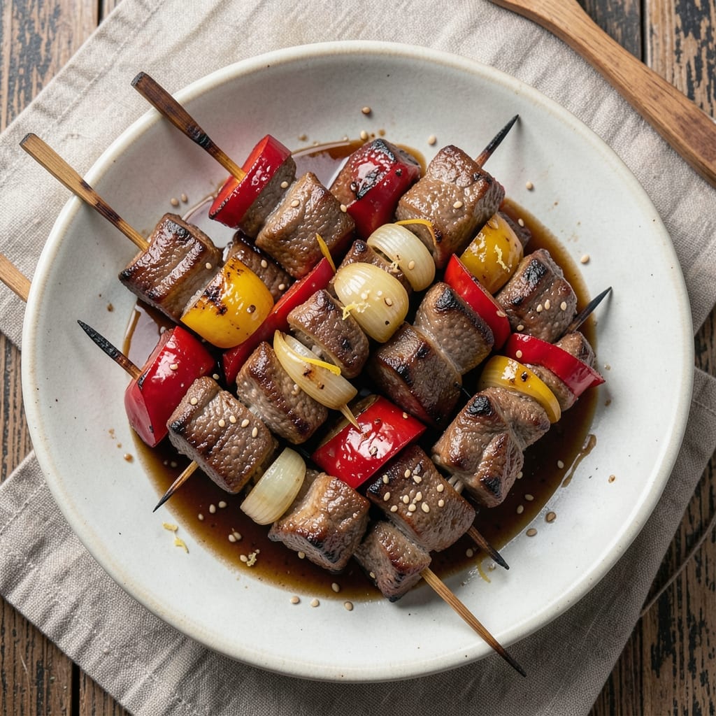 Asian Beef Kabobs Recipe: Smoky-Grilled Skewers With Tangy Soy-Lime Glaze