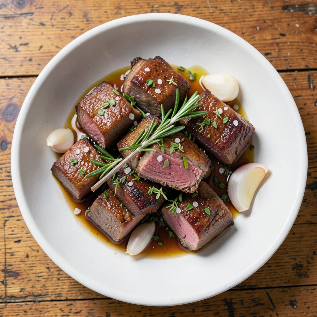 Angus Beef Cubes Recipe: One-Pan Garlic-Herb Crust With Juicy Centers