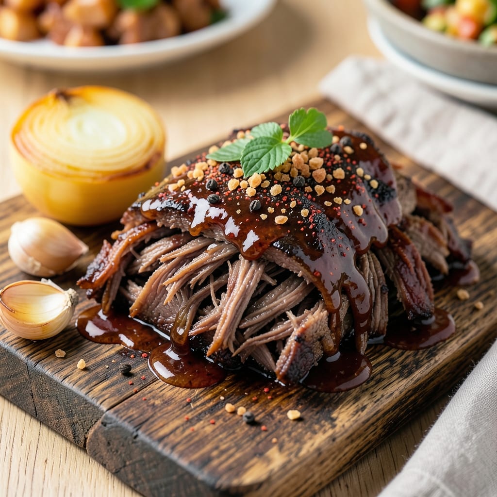 BBQ Pulled Beef Brisket Recipe: Smoky, Shred-Ready in 8 Hours (No Fuss)