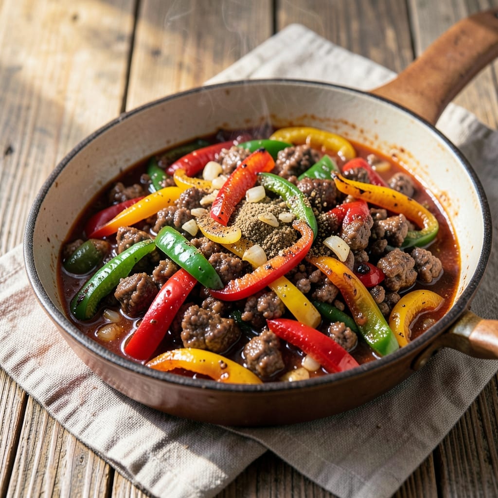 Ground Beef Pepper Recipe: One-Pan Spice-Bomb with Charred Edge Crunch