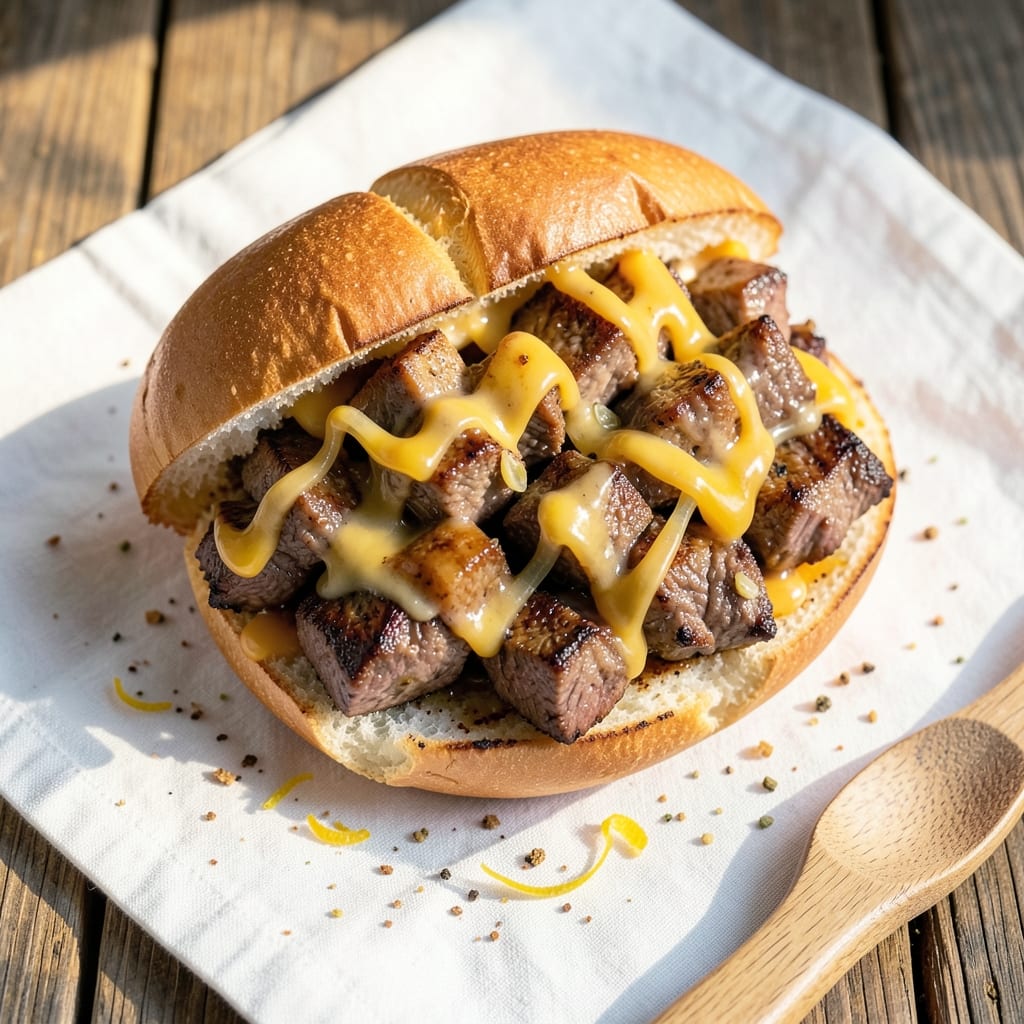 Arby's Beef and Cheddar at Home Recipe: Melted Cheese Rivers and Smoky Beef Layers