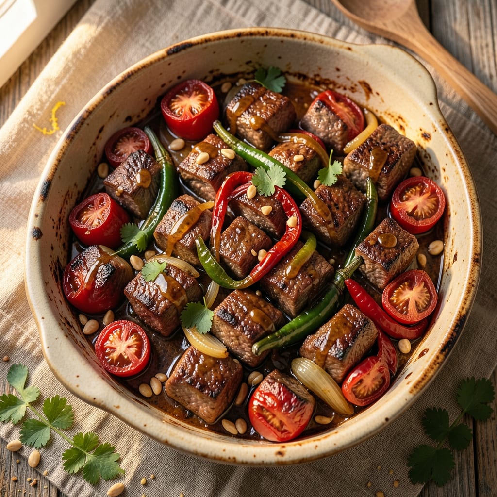 Baked Beef Kebabs Recipe: Charred Crust and Juicy Centers in One Dish