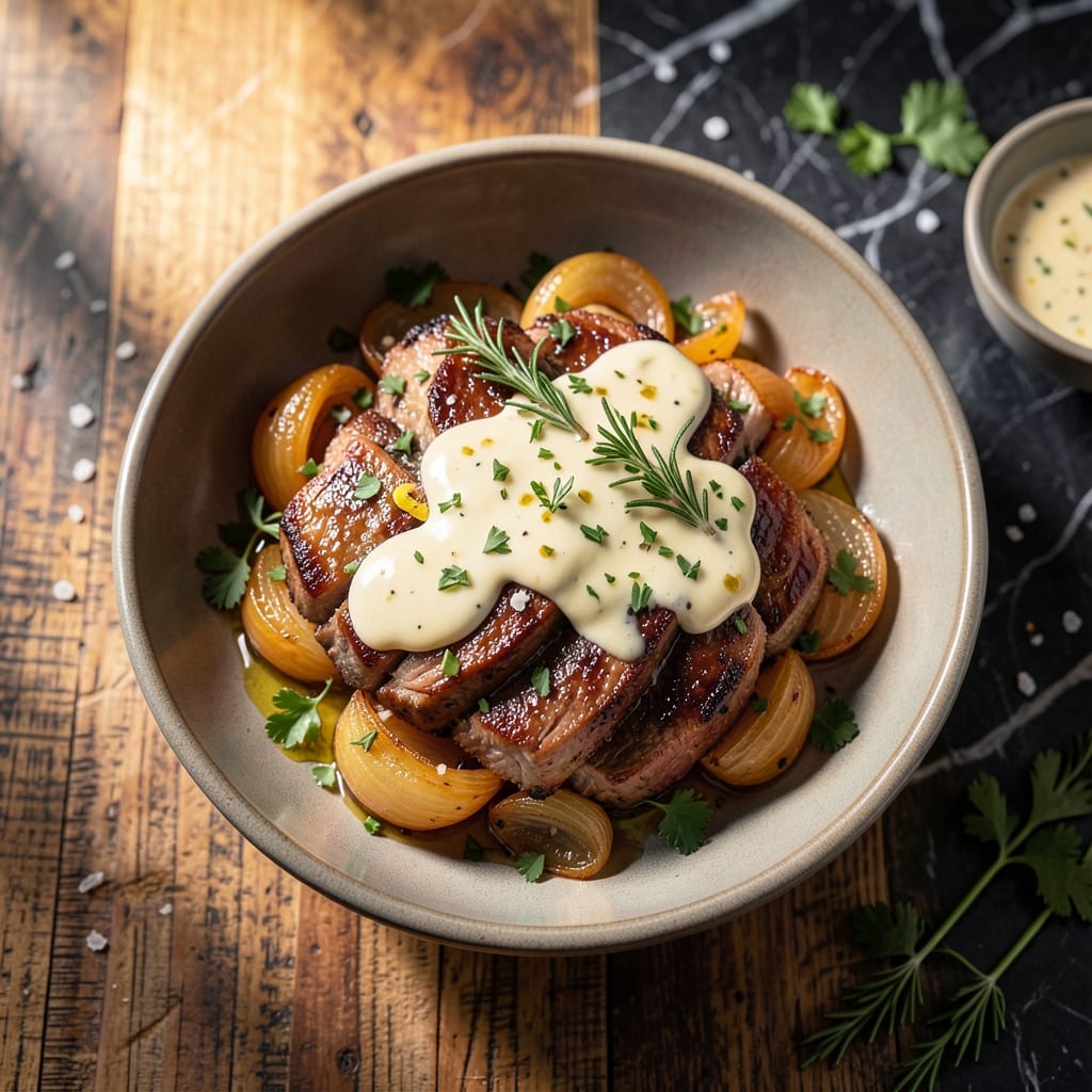 Baked Beef Liver and Onions Recipe: Herb-Infused Richness with Crispy Edges