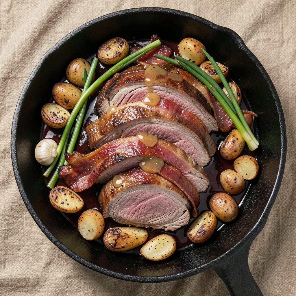 Bacon-Wrapped Roast Beef Recipe: Smoky Crust Meets Juicy Pink Centers