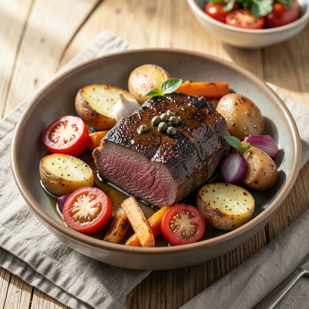 Authentic Beef Pares Recipe: Silky Tomato Cream with Crispy Garlic Bread Topping