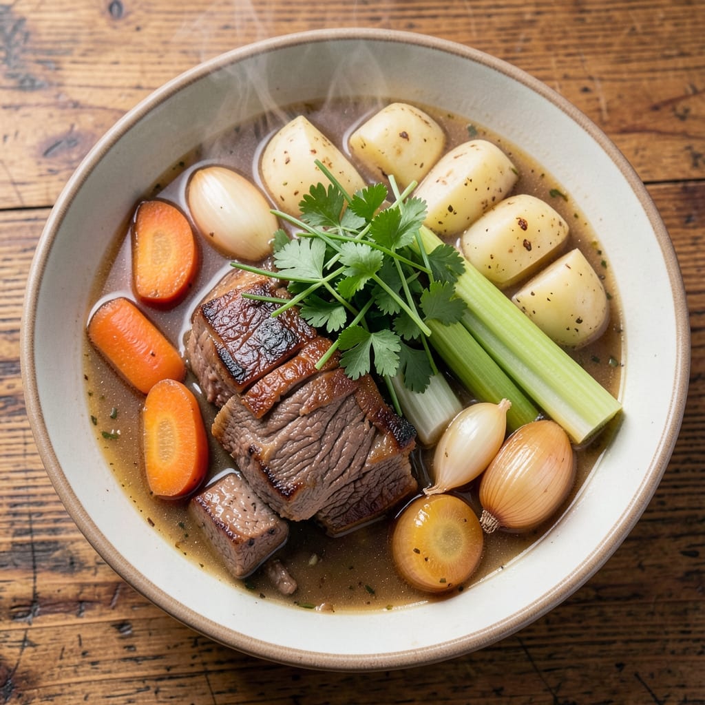 Basic Vegetable Beef Soup Recipe: Hearty Winter Nourishment in One Pot
